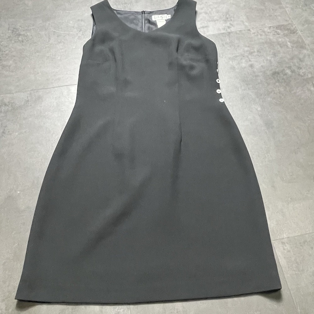 Vintage 90s CDC Petites Size 8 Black Dress F-117